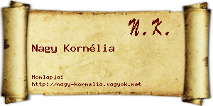 Nagy Kornélia névjegykártya